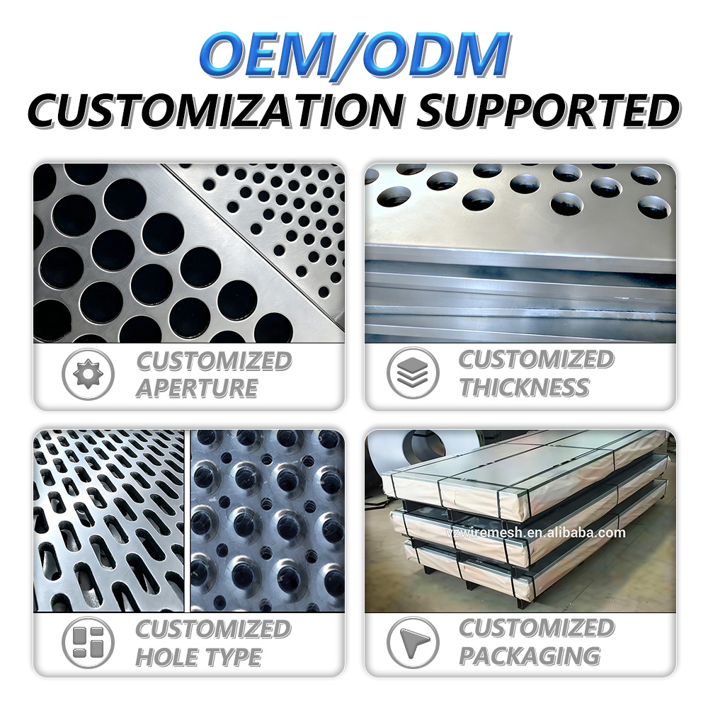 SS304 Stainless Steel Perforated Panel | Factory Direct Round Hole Perforated Sheet Metal for Filter &amp; Facade