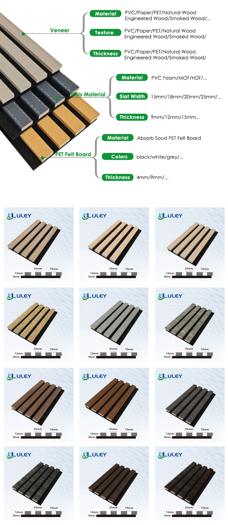 European Polyester Fiber PS Acoustic Panel Wood Wool Panels Waterproof Eco-Friendly Sound Isolation Board for Studio Office