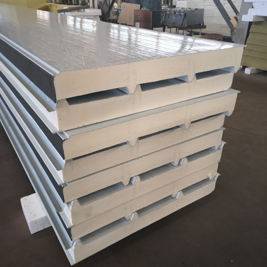 Thermal Acoustic Insulation Polyurethane/Rock Wool/Pir/Glass Wool/Eps Sandwich Panels Color Steel Roofing Panels