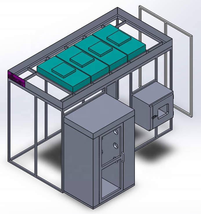 ISO8 GMP Standard Portable ModularClean Room Dust Free Cleanroom Soft Wall Clean Booth with Movable Wheels