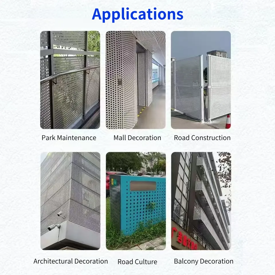 Exterior Wall Architectural Decorative Perforated Metal Aluminum Facade Cladding Panels