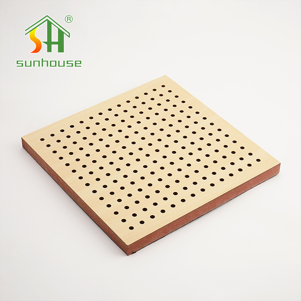 Wholesale Heat Insulation Akustik Panel Good Stability Interior Decoration Perforated Wood Acoustic Panel