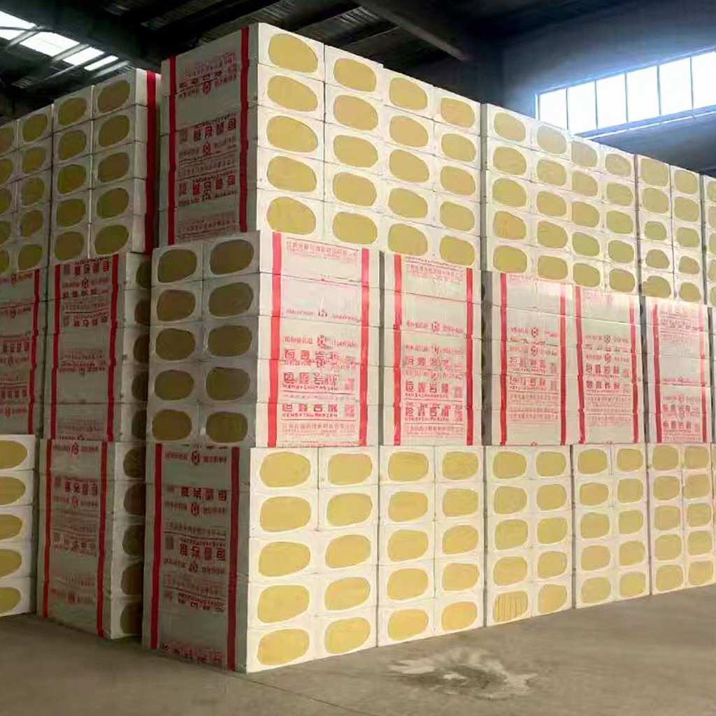 GB Standard Rock Wool Board 40-150kg/m3 30mm-200mm Sandwich Panels Rock Wool Industrial Design for Warehouses