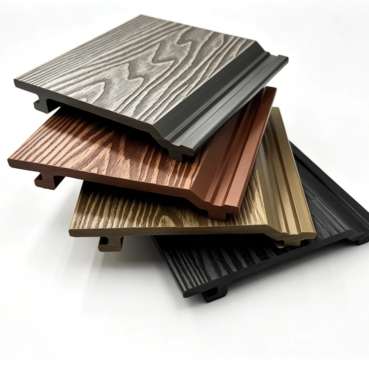 SINKO Modern Exterior WPC Facade Panels Interlocking Outdoor 3D WPC Wall Cladding for House Garden Renovation