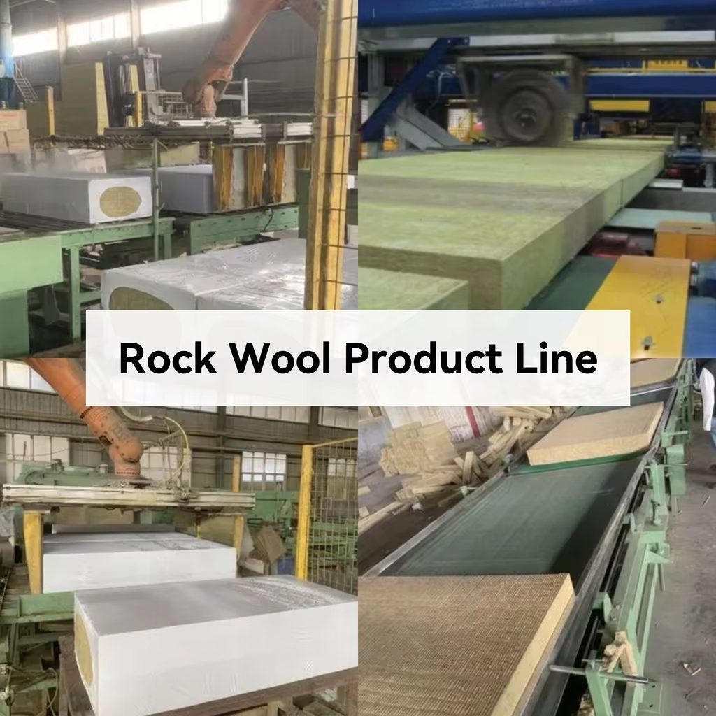 Modern Fireproof Eco-Friendly Square Rock Wool Board Panels Heat Preservation Sound Insulation Roof Wall Sheet for Residential