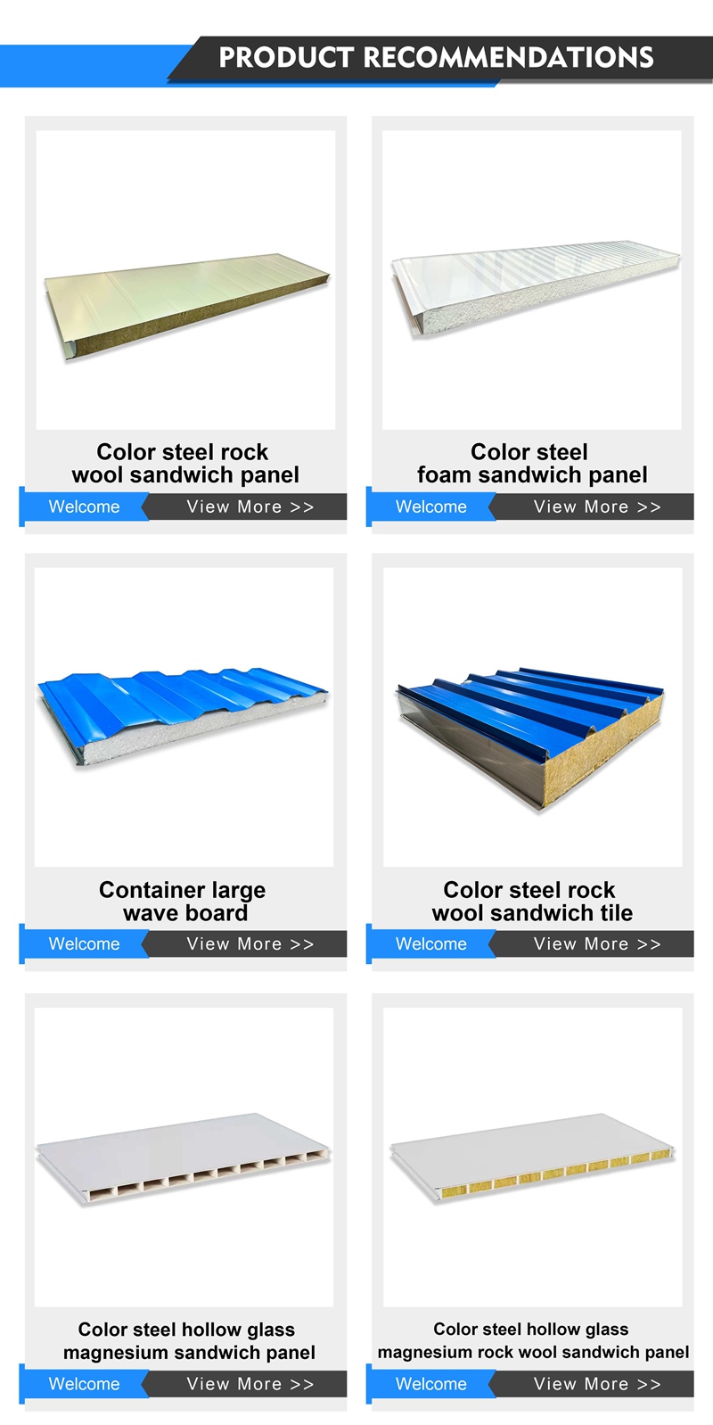 Recommended Sandwich Panels
