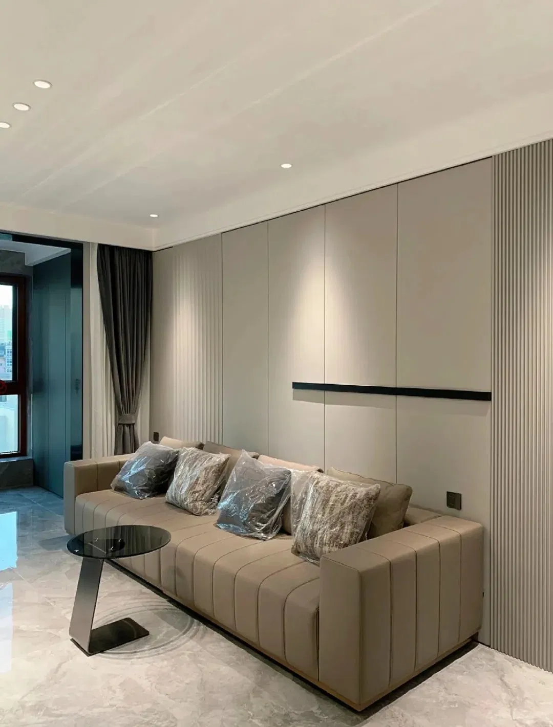 New Design Customized Textures Decorative High Gloos PVC Metal Marble Sheet Laminated Marble Wall Panel for Indoor