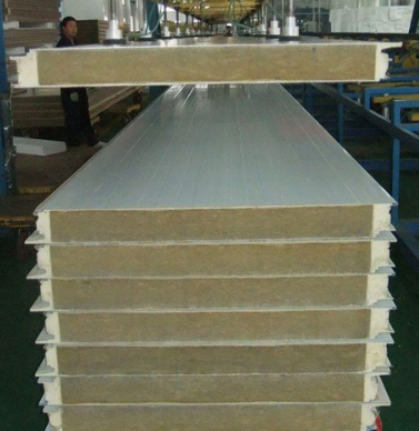 Export Modern Steel Rock Wool Sandwich Board Fire Resistant Water Resistant Eco-Friendly Features Metal Construction for