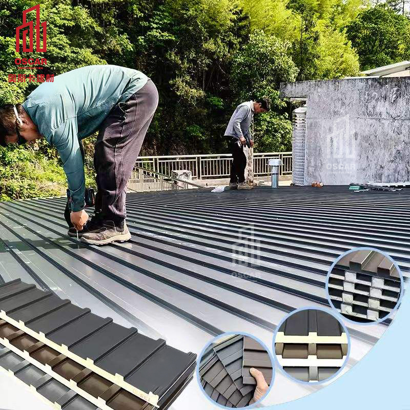 Sound - Proof Innovative Modern Roofing Panels Interior Partition Panels for Home Office Warehouse Insulated Roof Panels