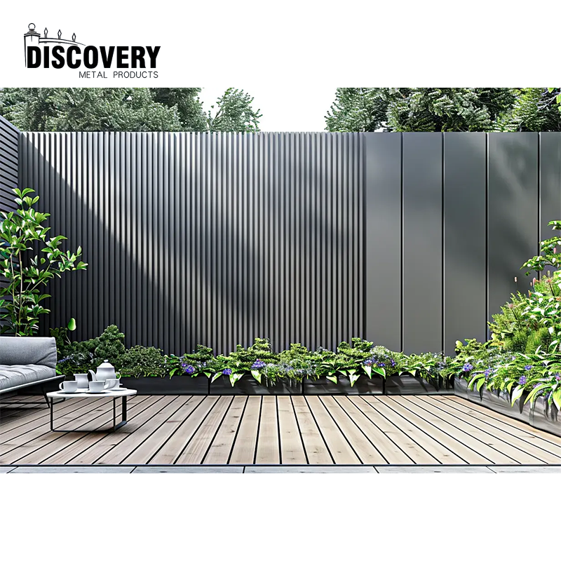 Modern Outdoor Waterproof Fireproof Garden WPC Wall Panels Wood Decor Plastic Villa Apartment Exterior Cladding Fluted Siding