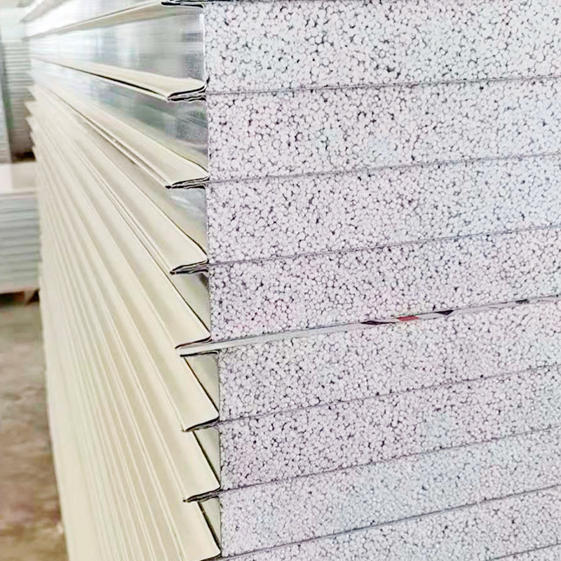 Heavy Duty Silicon Rock Sandwich Panel Fireproof Insulated Color Steel Cleanroom Partition Cold Storage Wall