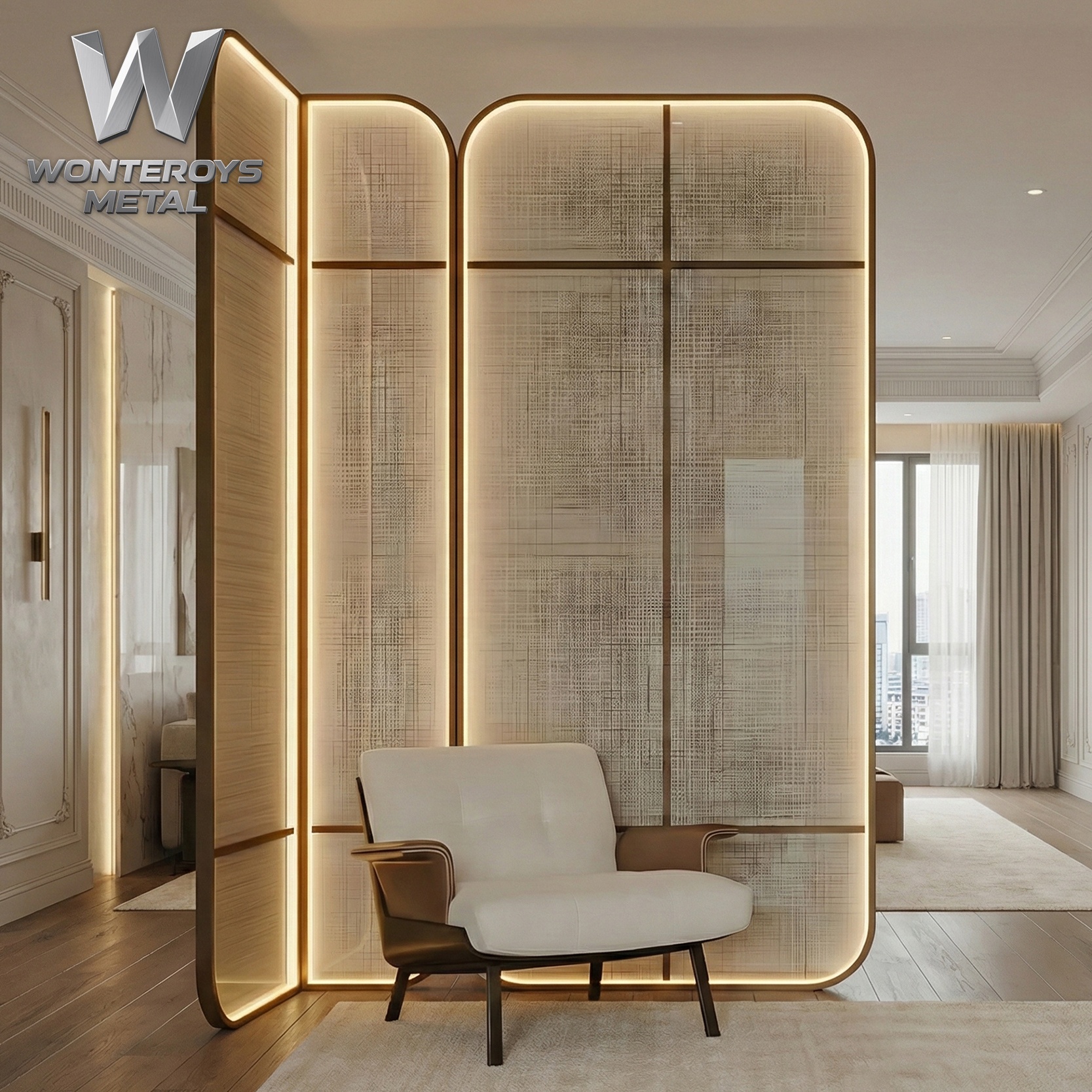 Customized Stainless Steel Frame Structure Screen Partition Wall Divider Laser Cut Art Modern Design for Home Salon Lobby Office
