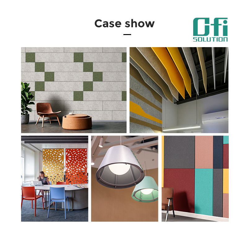 24mm Polyester Fiber Acoustic Panels High NRC Soundproof PET Wall Panels Dense Thick Modern Polyester Acoustic Ceiling Panels