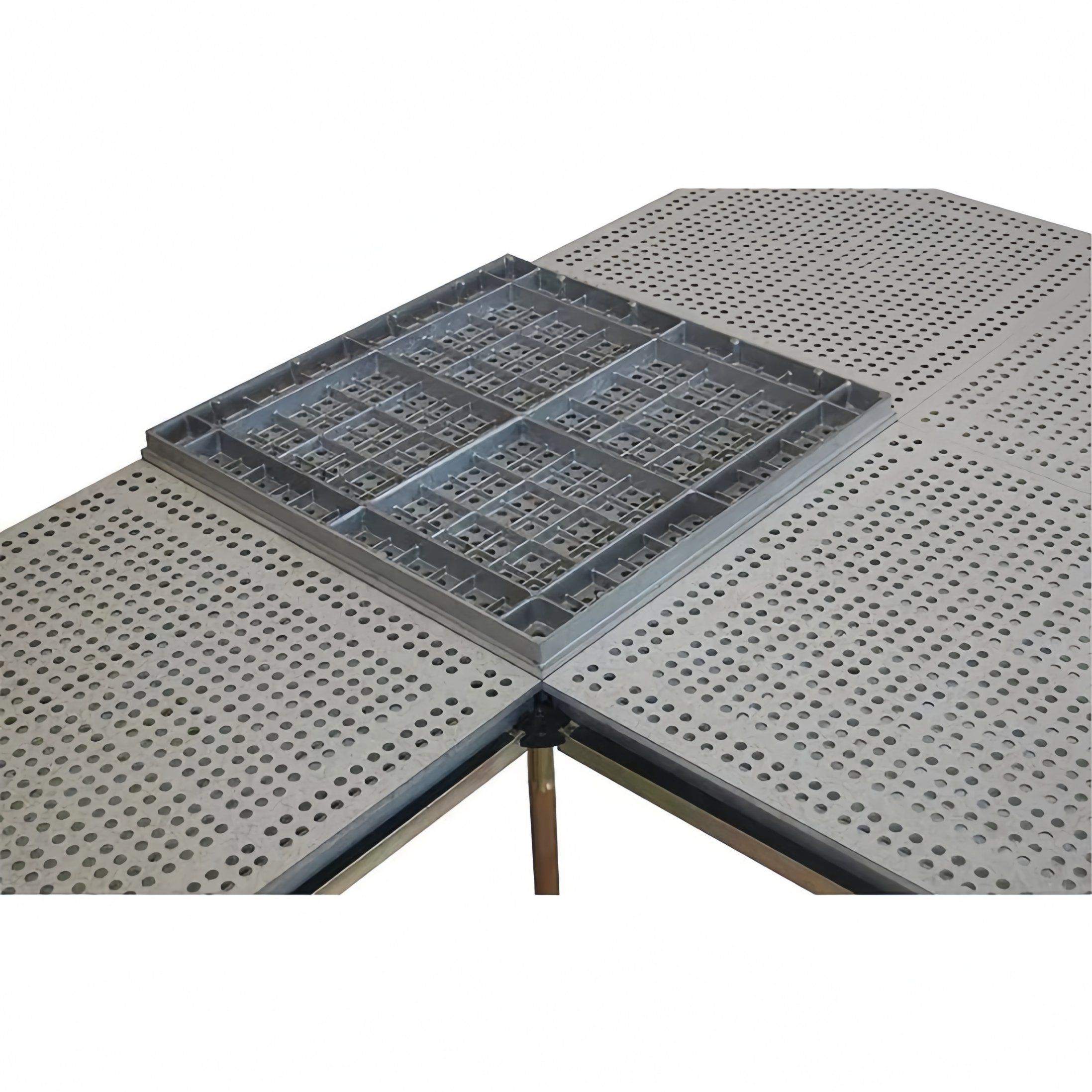 Wholesale Solid and Ventilated Aluminum Anti-Static Flooring Panels for Clean Room Data Centers Warehouses Hospitals