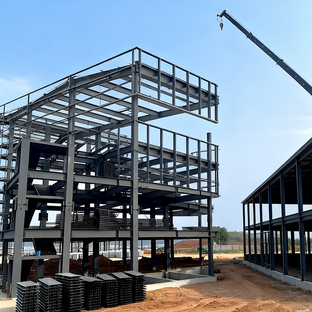 Modern Aesthetic Steel Frame Support Glass Curtain Wall Metal Cladding Various Facade for Commercial Building Exterior