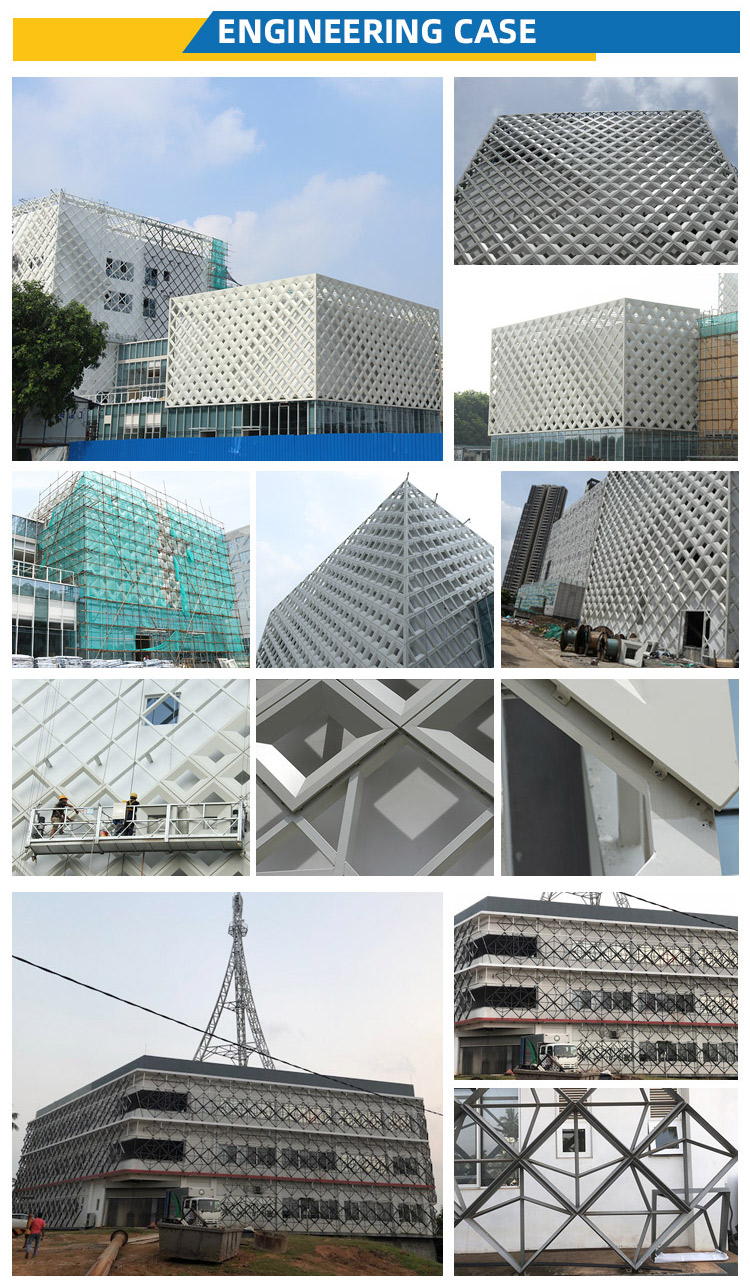 Decorative Aluminum Wall Facade Panels for Office Building Exterior Custom Cut and Finish Available