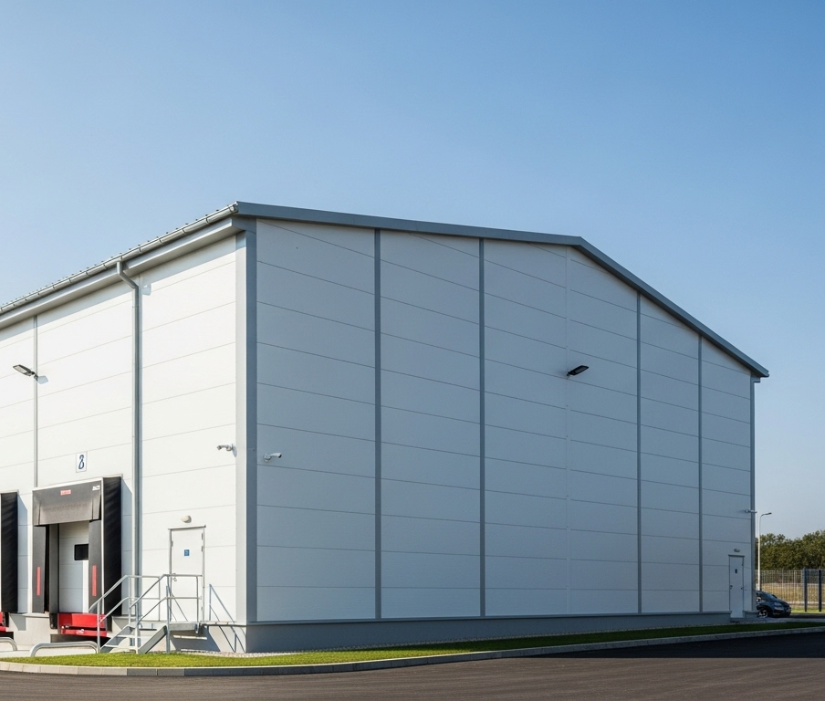 Industrial Portal Frame Steel Structure Cold Room Building PIR Insulated Panels for Vegetables Logistics