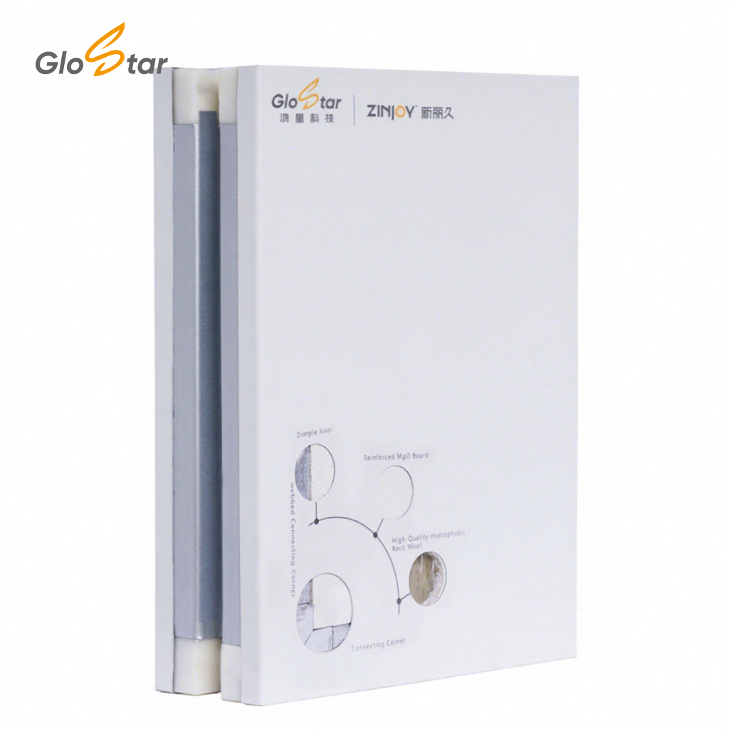 Glostar CE 50mm Handmade Cleanroom Sandwich Panel Interior Wall Panels Dust-proof Clean Room Partition Panel for Medical and Lab