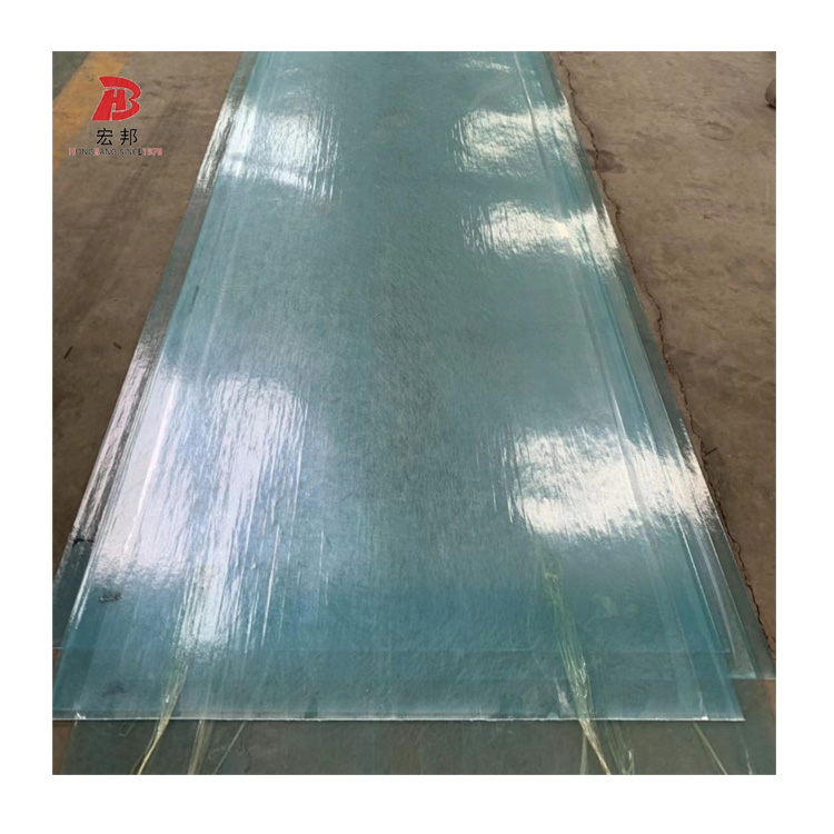 Industrial UV Resistant FRP Trapezoid Wave Roofing Sheets Blue Fiberglass Smooth Grit Finish Mold Technique Cutting Bending