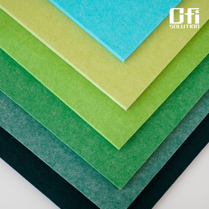 NRC 0.85 - 0.95 Sound Absorbing Polyester Fiber Acoustic Panel ISO 9001 Fireproof Wall Panels Acoustic