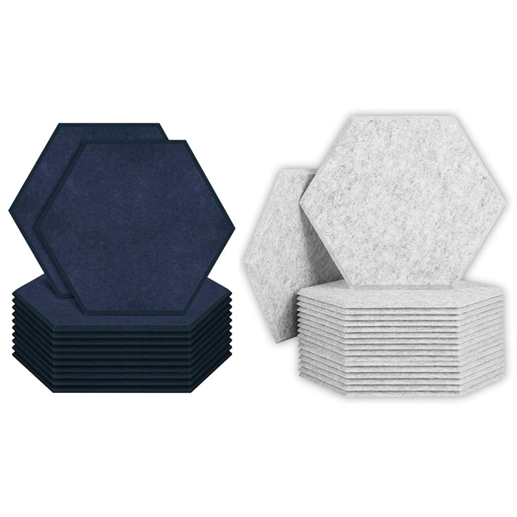 Hot Sale 9mm 12mm 15mm Thickness Polyester Acoustic Sound Insulation Panels PET Polyester Fiber Acoustic Panels