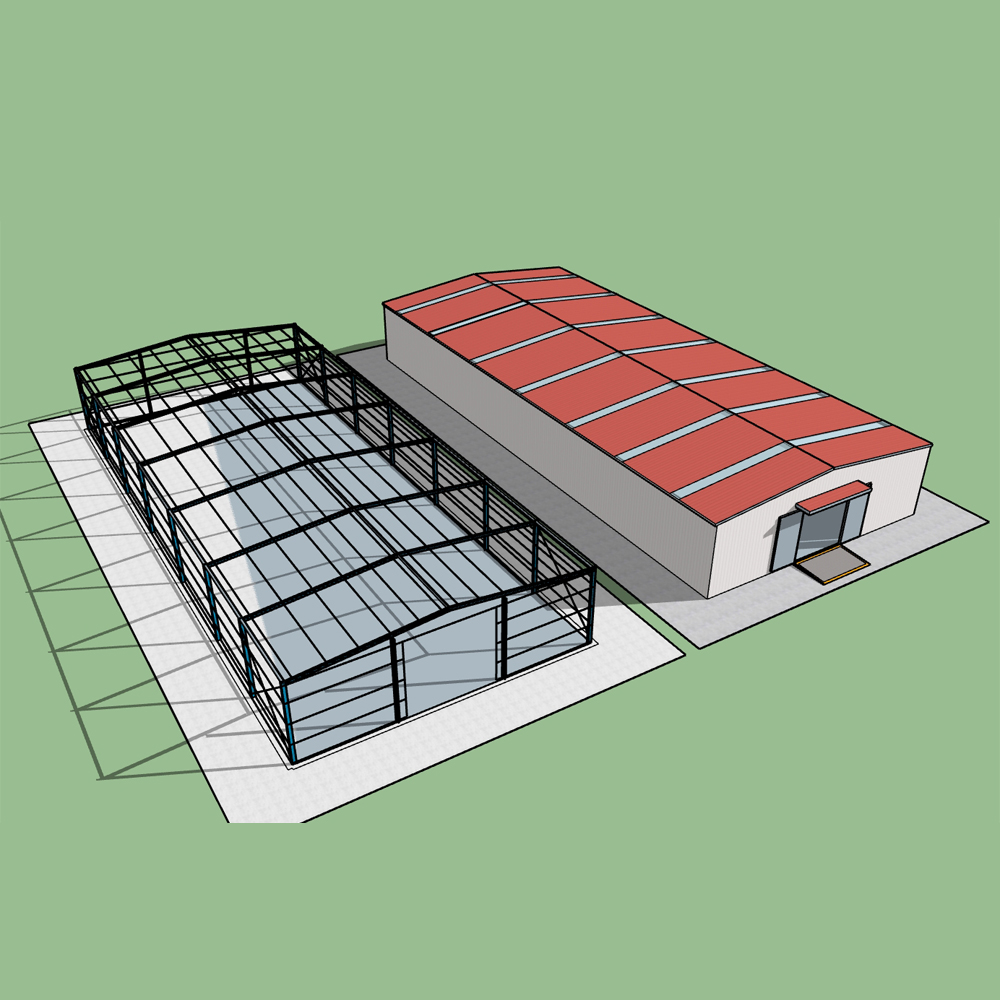 Multi-Storey Modern Steel Structure Factory Prefabricated Building With Steel Roof Truss Sbeam Lifetime Warranty Waterproof