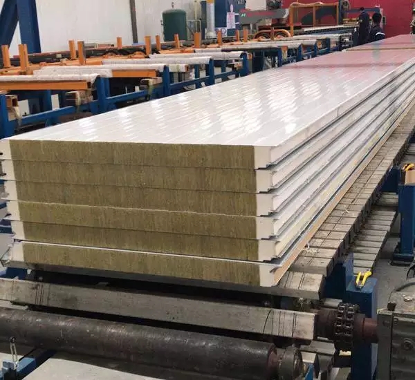 Thermal Exterior Polyurethane Fireproof Heat Insulation Board Rock Wool Insulated Wall Soundproof Sandwich Panels Cold Room 5+