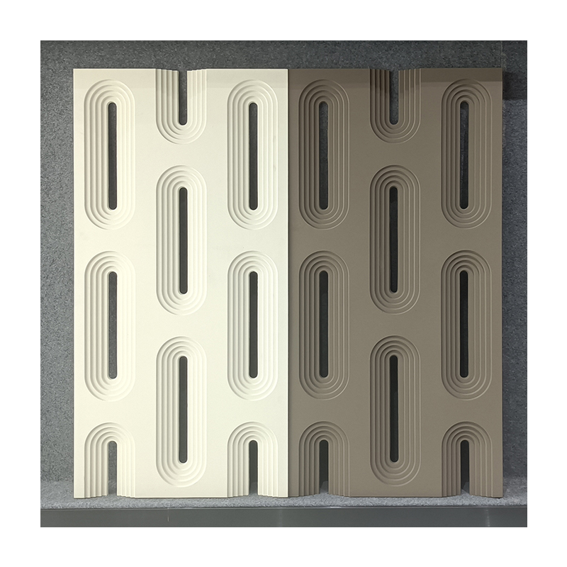 Modern White 3D Single Wall Tiles Durable PU Hollow Panel Hotel Interior Design Durable Artificial Stone Wall Partition