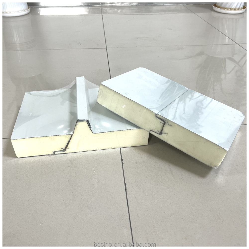 Modern Fireproof Galvanized Steel EPS Sandwich Panel with Polyurethane Foam Core Light Weight Eco-Friendly Insulated Wall Panel