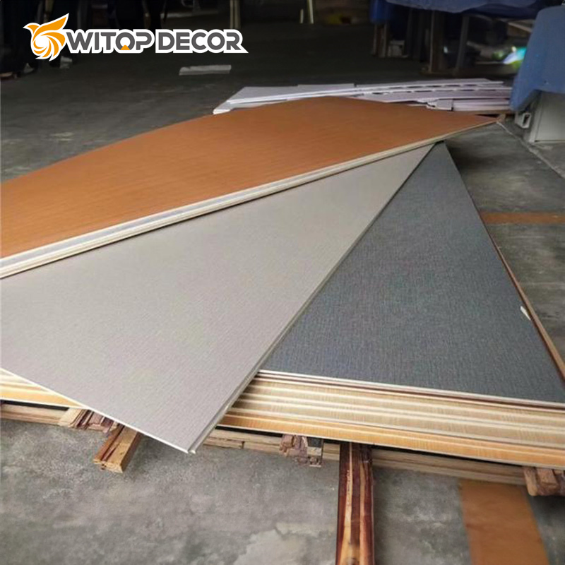 Metal Texture WPC Wall Panel Interior Decoration Bamboo Charcoal Wood Veneer for Indoor