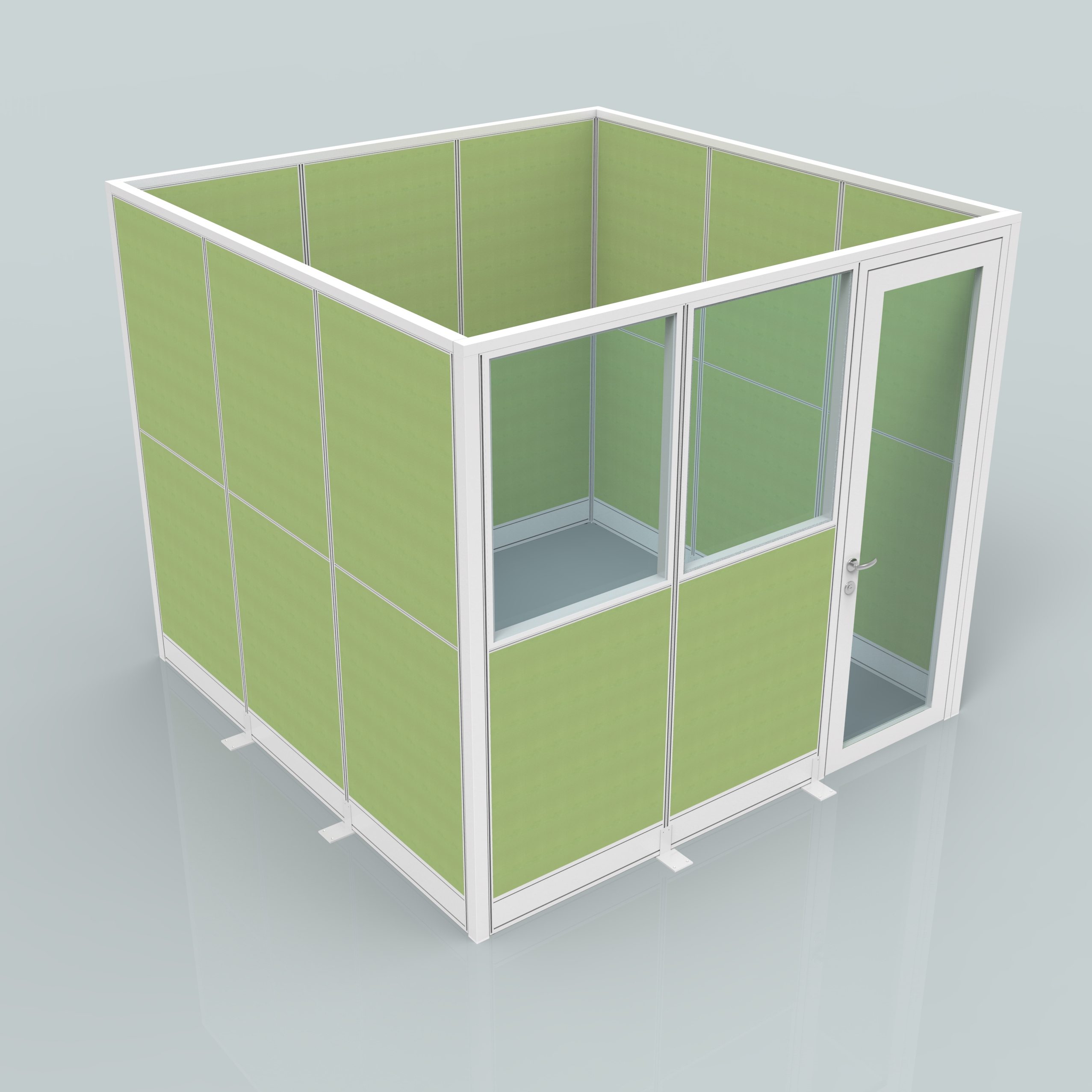 Modern Aluminum Modular Adjustable Office Partition Walls Highly Effective Sound Absorption Movable Room Living Room Workshop