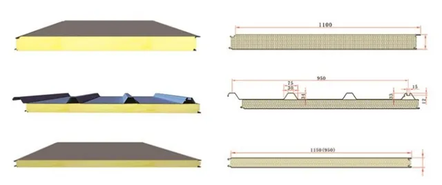 SIP Wall Roofing Tile EPS/PU/PIR/PUR/Puf/Polyurethane Metal Sandwich Panel