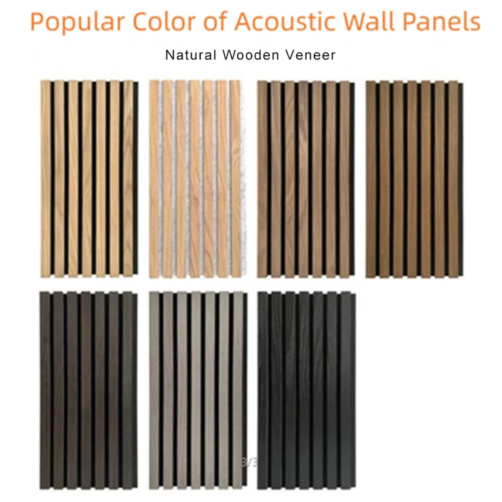 Elegant Interior Natural Wood Veneer Acoustic Panels Acoustic Insulation for Apartment Hotel Decor
