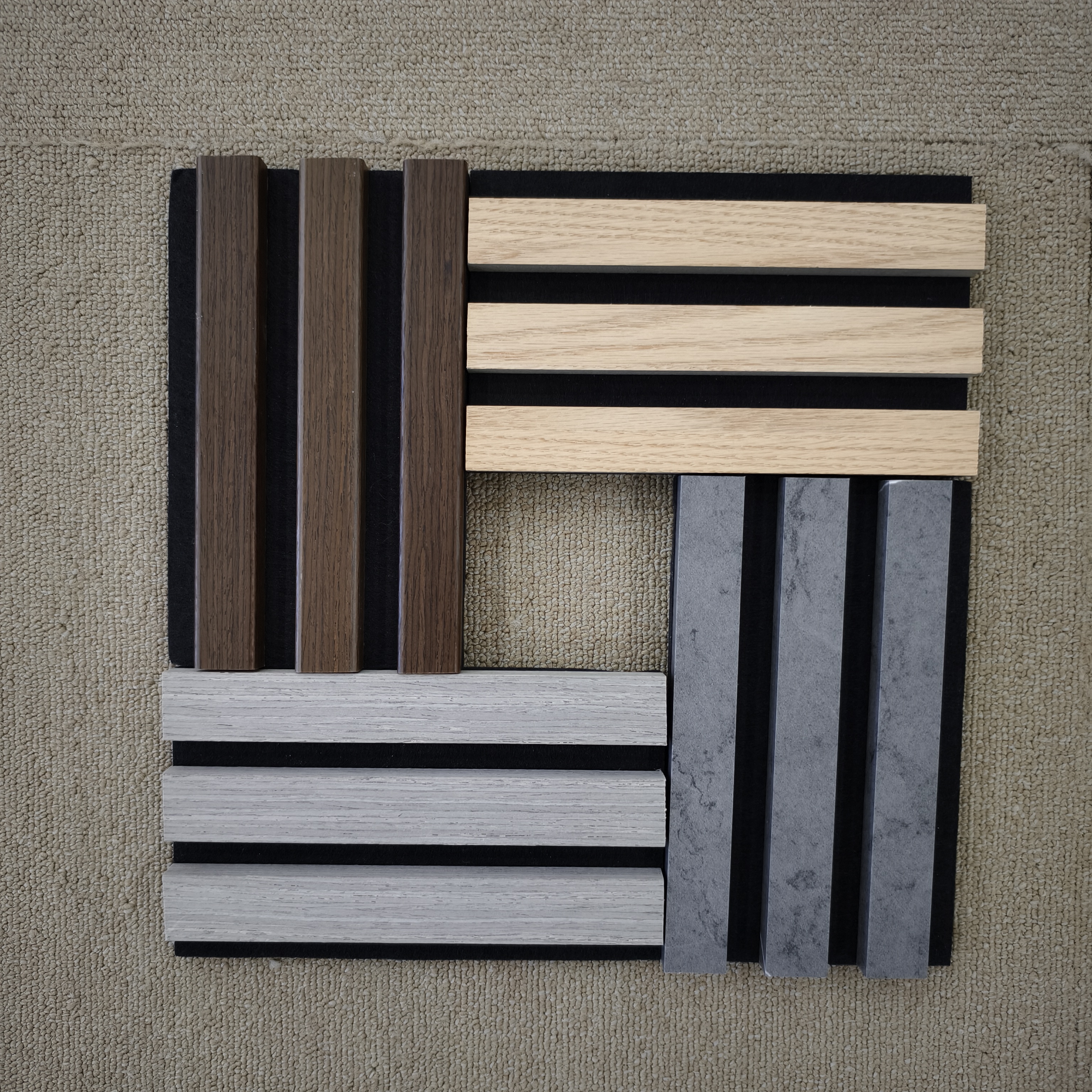 Soundproof Akupanel Interior 3D Modern Acoustic Panels with 100% Polyester Fiber NRC 80% Sound Insulation for Home Walls