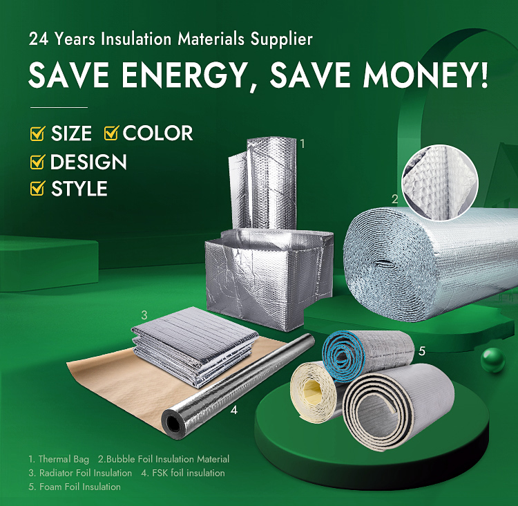 Reflective aluminium bubble foil insulation details