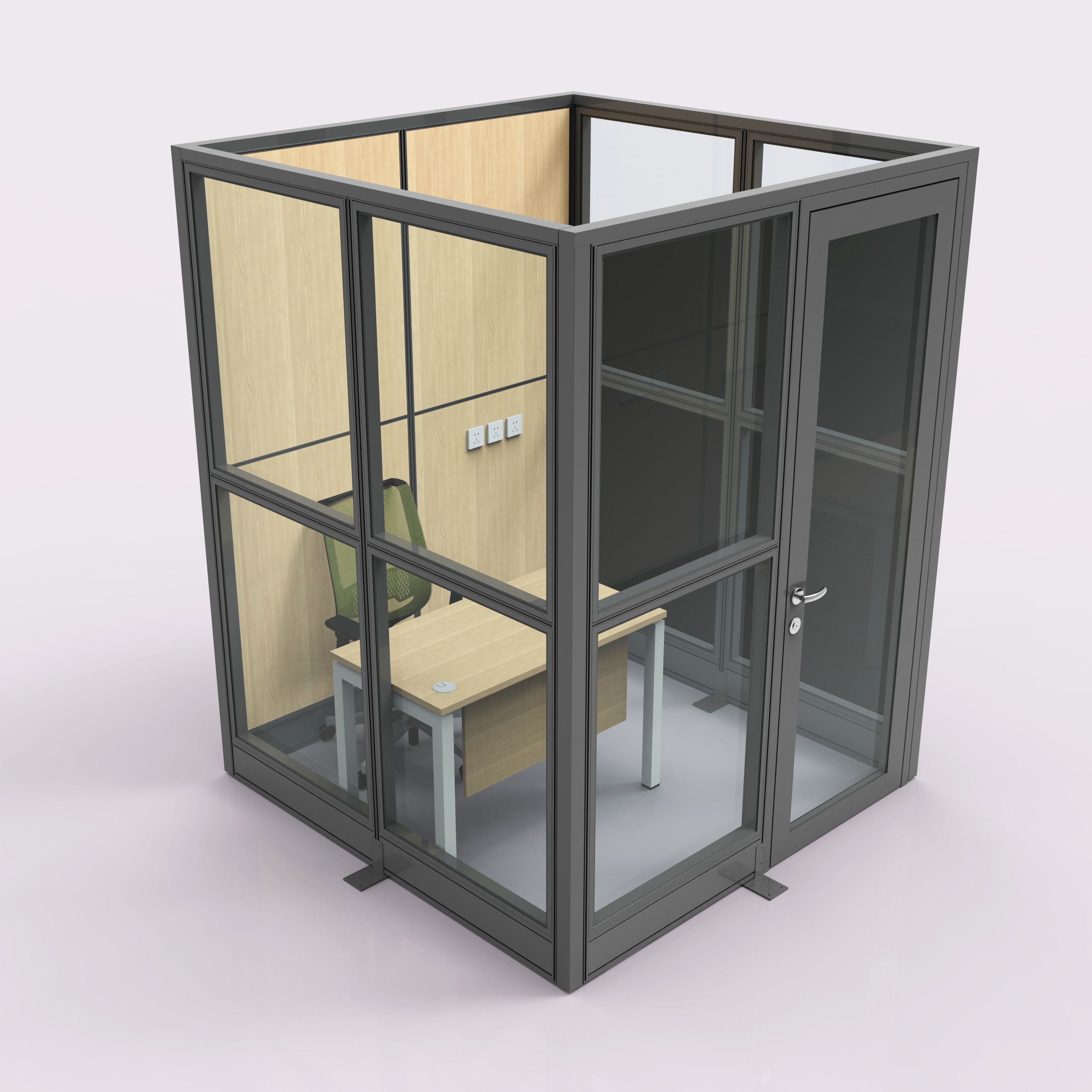 Modern Aluminum Modular Adjustable Office Partition Walls Highly Effective Sound Absorption Movable Room Living Room Workshop