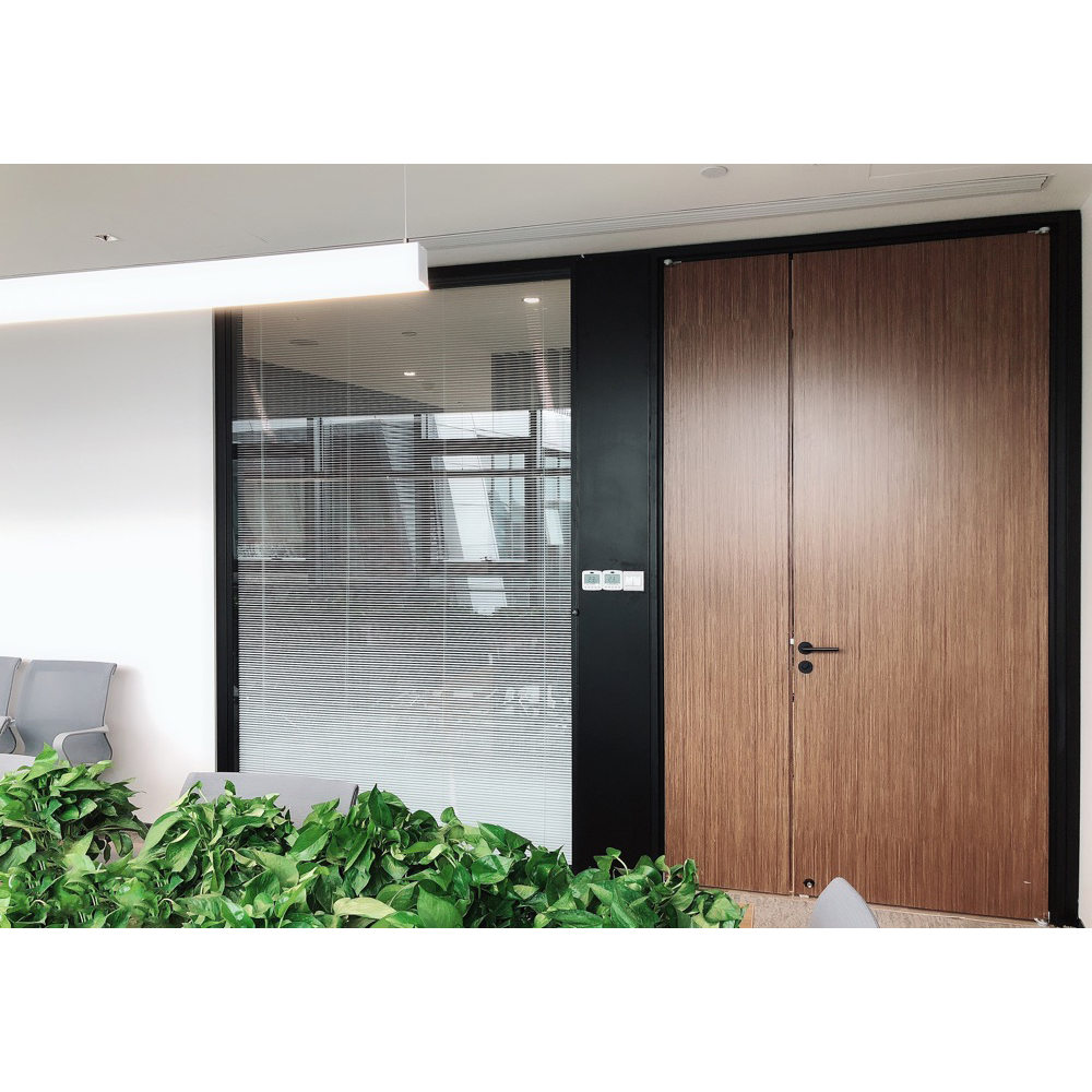 FlexSpace 2023 New Tempered Glass Office Partition clear Glass Aluminum Frame Partition Wall