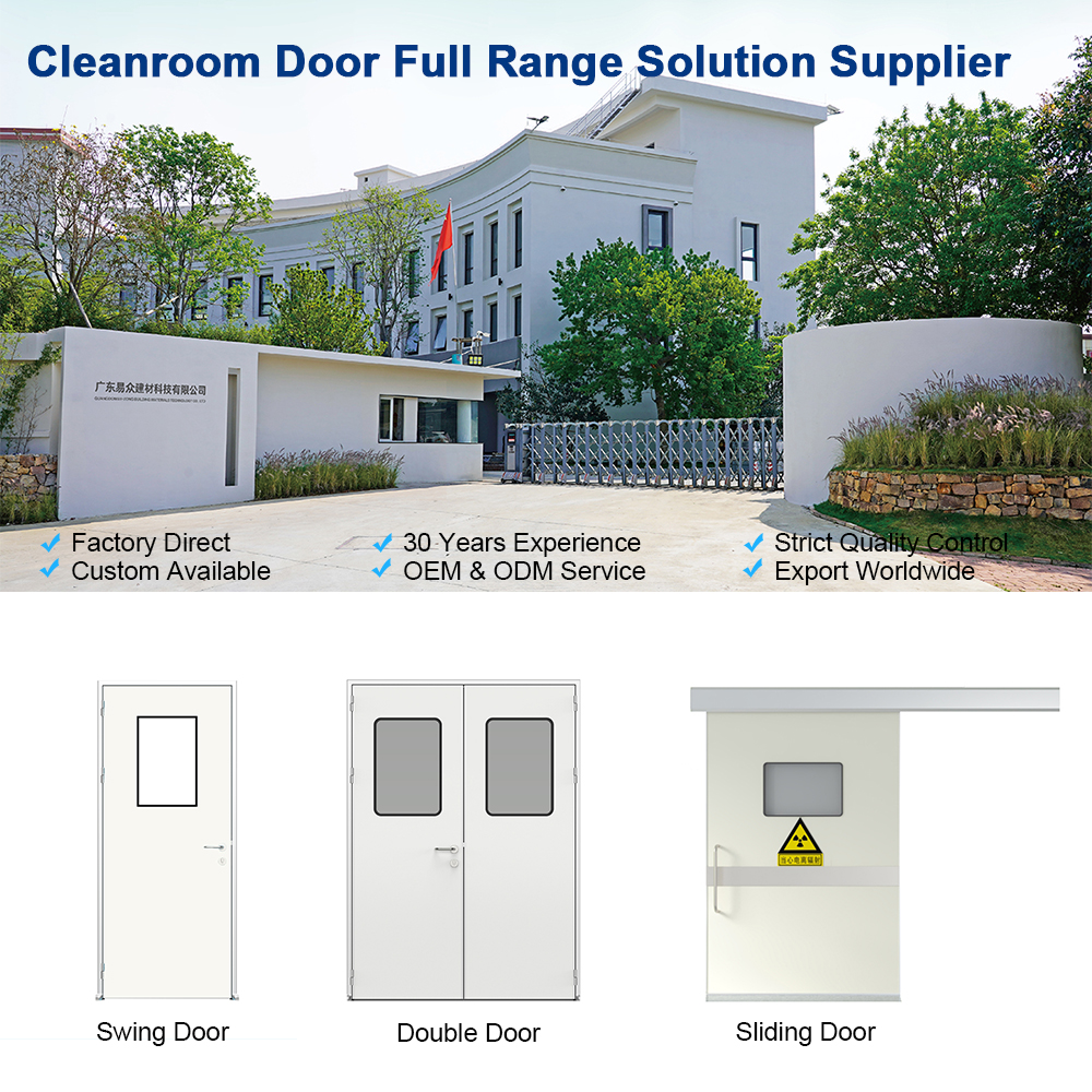 Honeycomb Aluminum Cleanroom Door Hermetic Airtight Antibacterial Door For Pharmaceutical Laboratory Hospital GMP Clean Room
