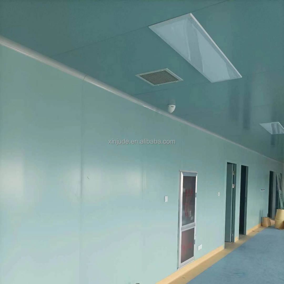 GMP Cleanroom Sandwich Panel for Hospital Pharmaceutical Clean Room, MGO Rock Wool Fireproof Wall and Ceiling Panel ISO7 ISO8