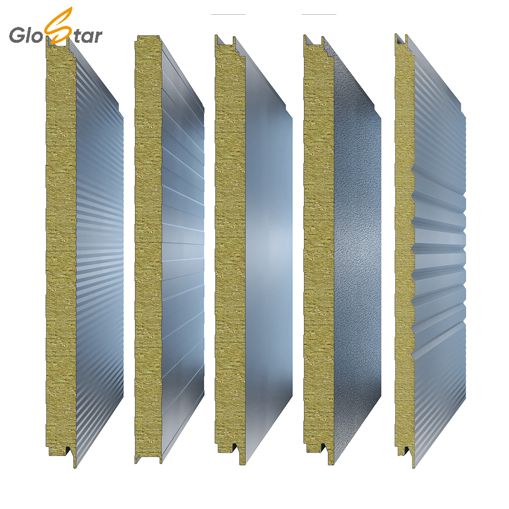 GLOSTAR Weather Resistant Rock Wool Sandwich Panel with Custom Colors and Concealed Joints for Wall Cladding Solutions