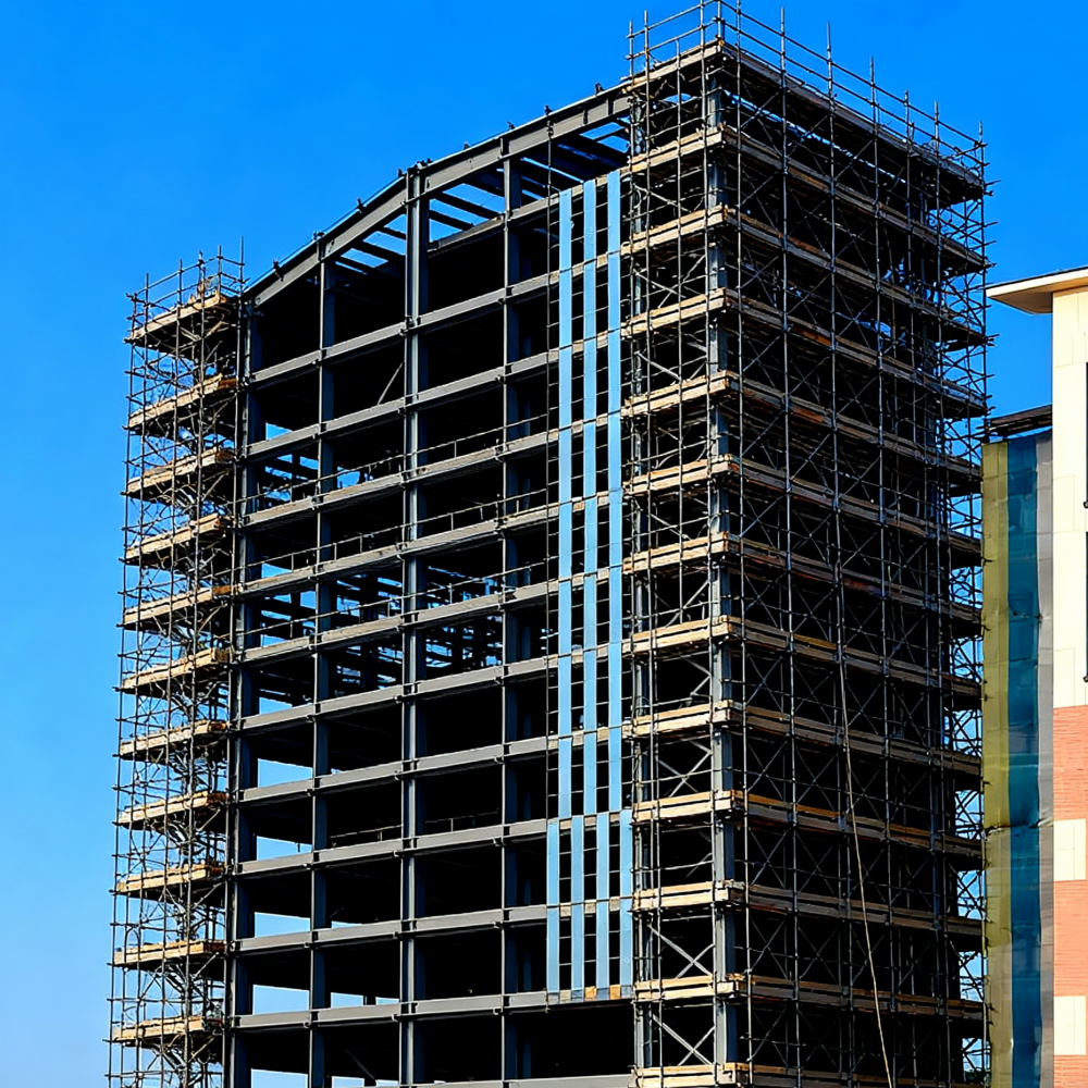 Modern Aesthetic Steel Frame Support Glass Curtain Wall Metal Cladding Various Facade for Commercial Building Exterior
