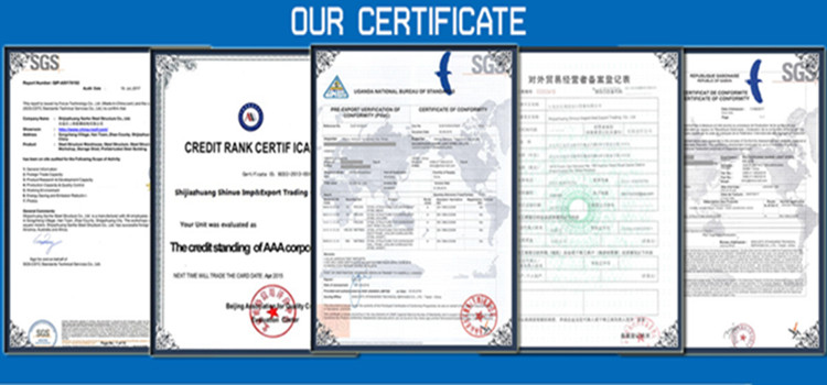 Our Certificate