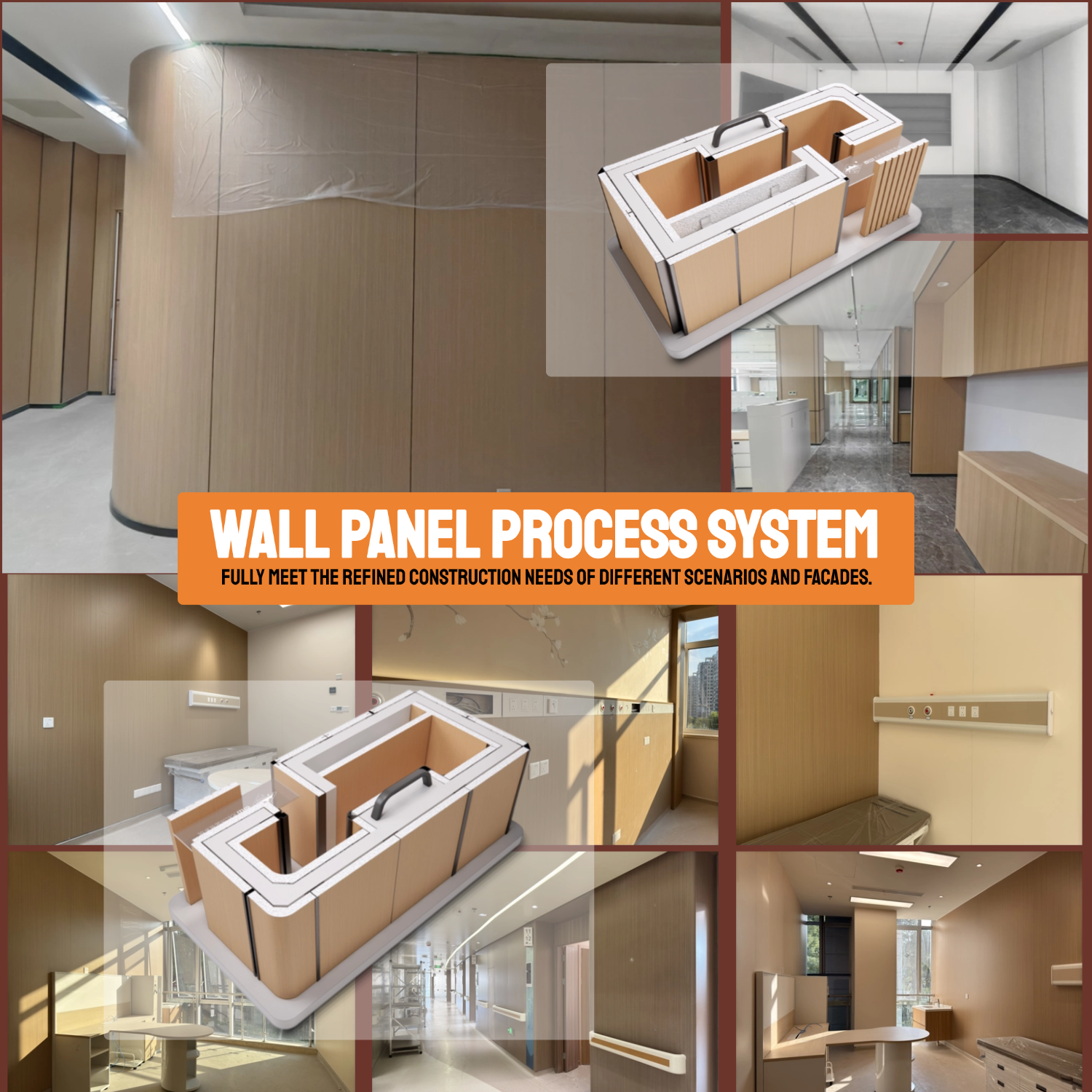 Laminated GF Material Office Partition Wall System Board Panel Melamine Design Modern Room Divider for Hospital School
