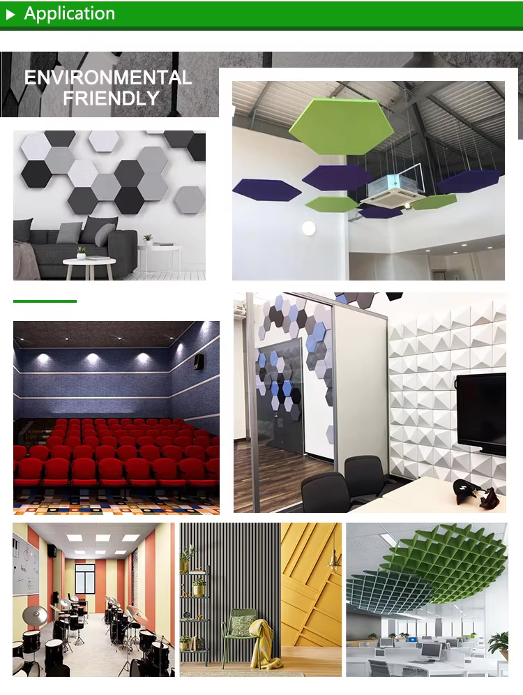 Fire-Retardant Polyester Acoustic Insulation Panels Studio Soundproof Sound Absorbing Wall Acoustic Panel Covering
