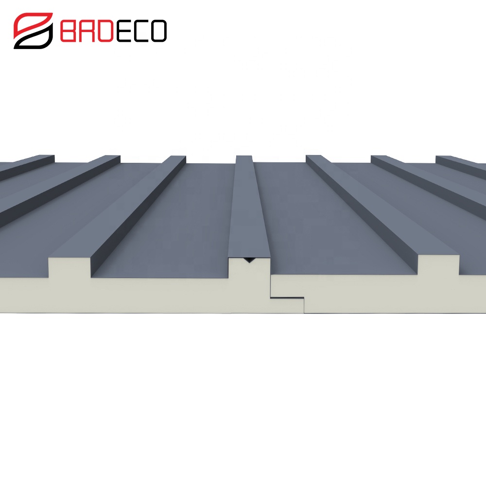 Wholesale Great Wall Outdoor Thermal Insulation Aluminum Tiles Metal Roofing Sandwich Panels With Polyurethane PU Core