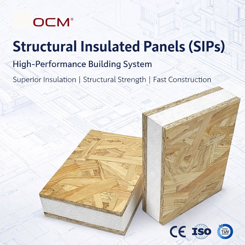Structural Insulated Sandwich Panels for Exterior Walls Fireproof EPS OSB Board CE Certified Energy Efficient Building Material