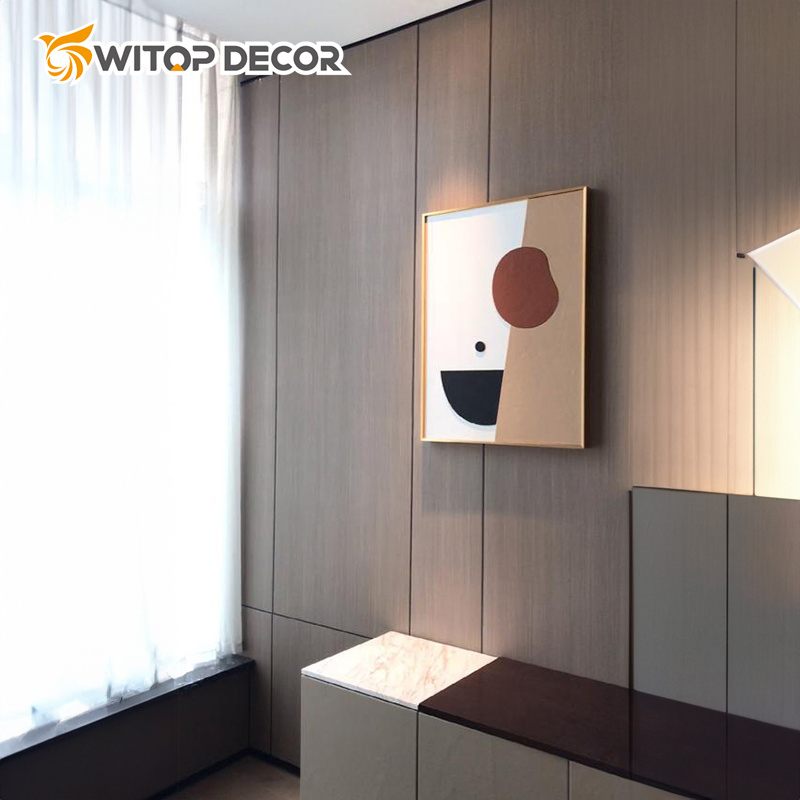Metal Texture WPC Wall Panel Interior Decoration Bamboo Charcoal Wood Veneer for Indoor