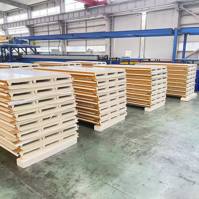 50/70/80mm Insulated Metal Panels Roofing With Insulated PU/PIR Sandwich Panel for Building Applications