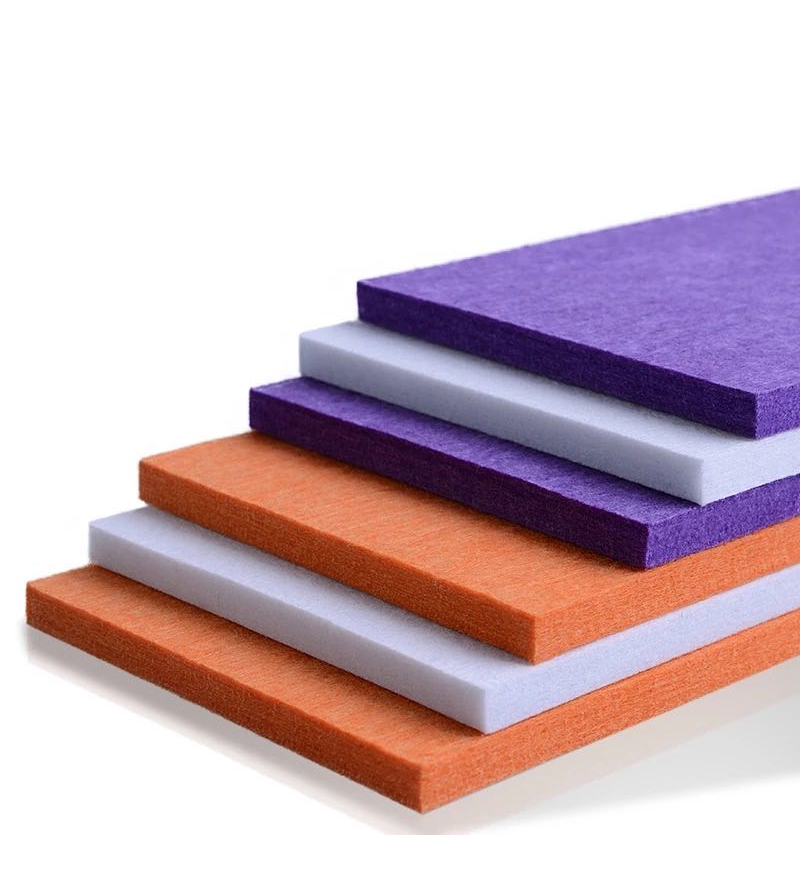 Customized Shape Polyester Fiber Soundproof Acoustic Wall Panels Art Engraving Soundproof PET Felt Wall Panels
