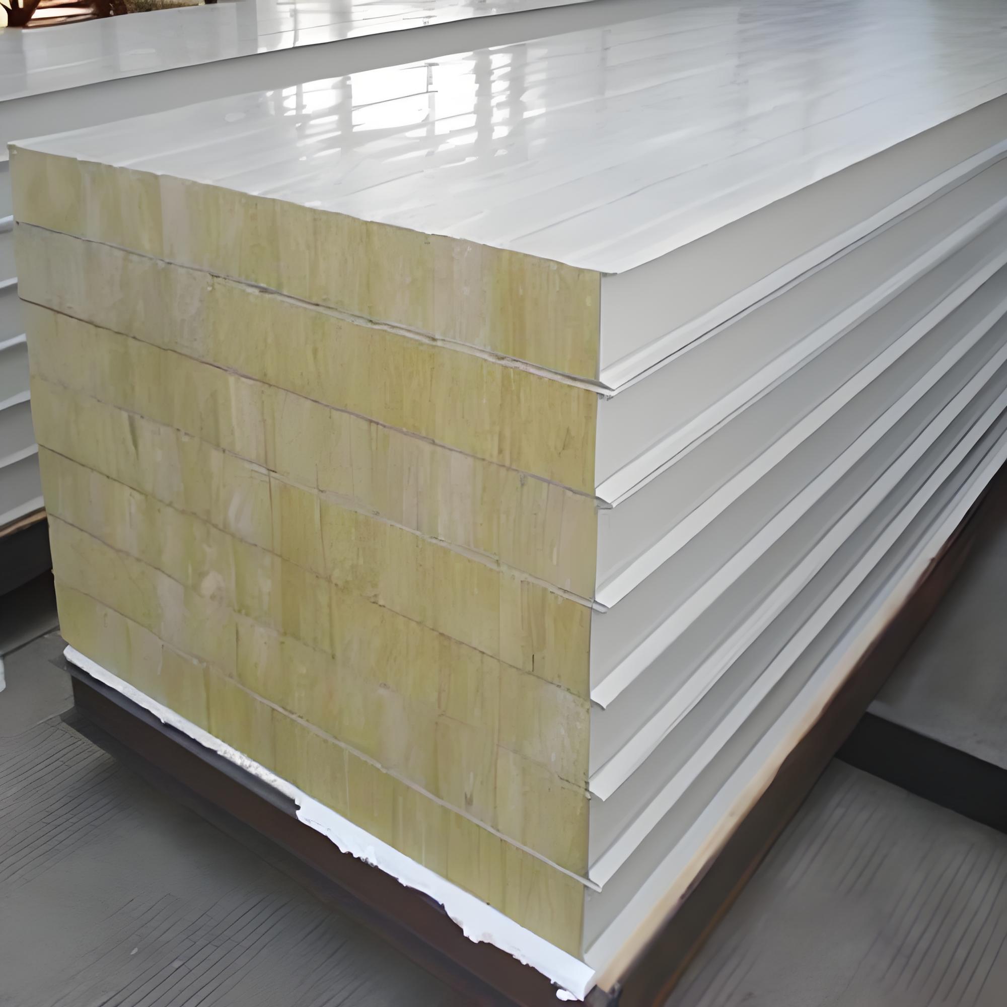 Sandwich Panel Wall Modular EPS Core for Temporary Construction Camp Lightweight Easy Assembly Weather-Resistant